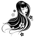Asian girl vector image