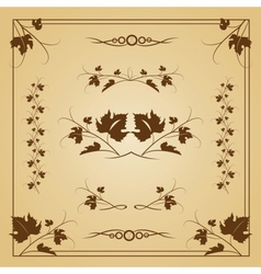 Vine seamless frame vector image