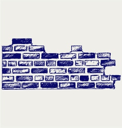 Old bricks vector image