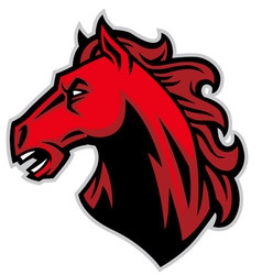 Mustang head mascot vector image