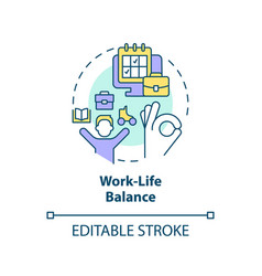 Hand drawn doodle work and life balance icon Vector Image