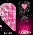 Disco heart vector image