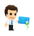 Funny cartoon office worker vector image