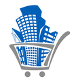 Shopping cart vector image