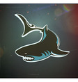 Angry shark vector image