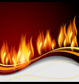 Background with flames vector image