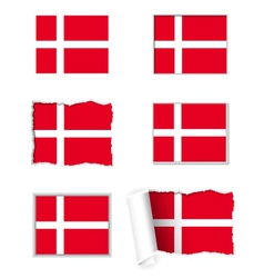 Denmark flag set vector image