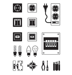 Electrical network devices Electrical network devices vector image