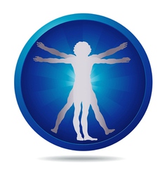 Blue vinci people vector image