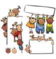 Happy kids vector image