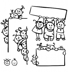 Happy kids vector image