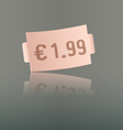 Pink price tag vector image