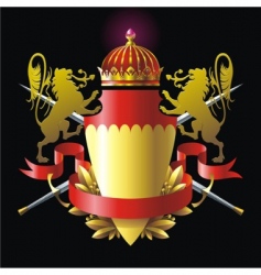Crest with lion vector image