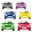 Car convertible in different colors vector image