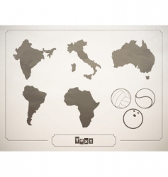 Geographical sports vector image