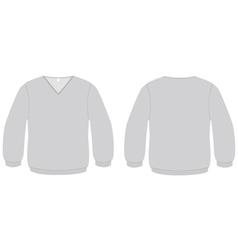 Vneck sweater template Vneck sweater template vector image