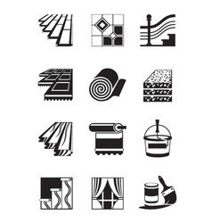 Decoration materials for interior vector image