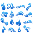 Water symbol set vector image