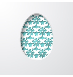 Easter egg cut in the paper Easter egg cut in the paper vector image