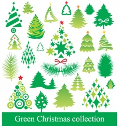 Set of Christmas tree vector image