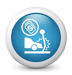 Blue glossy icon vector image