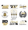 Graduate class labels vector image