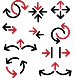 Arrow and directions vector image