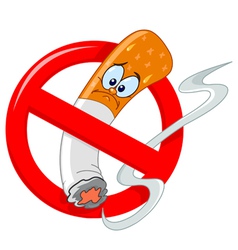 No smoking cartoon vector image