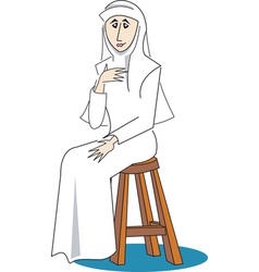 Nun vector image
