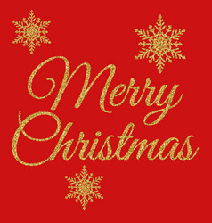 Gold merry christmas Gold merry christmas vector image