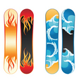 Snowboards vector image
