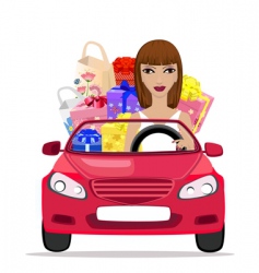 Cartoon girl vector image