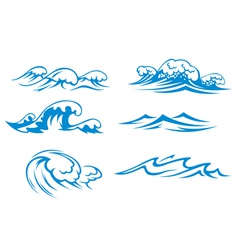Ocean and sea waves vector image