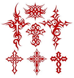 Tribal cross fire vector image