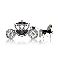 Carriage horse vector image