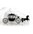 Carriage horse grunge vector image