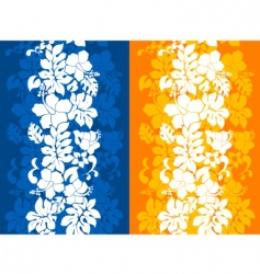 Hawaiian floral background vector image
