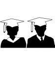 Graduation silhouette vector image