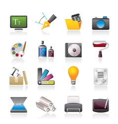Graphic and website design icons vector image