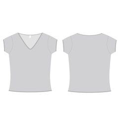 Ladies vneck tshirt template vector image