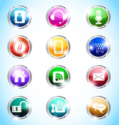 Glossy icons vector image