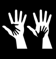Helping hands vector image