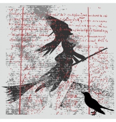 Witch grunge background Witch grunge background vector image