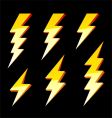 Lightning symbols Lightning symbols vector image