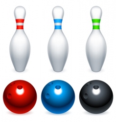 Ten pin bowling vector image