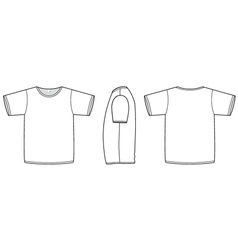 Basic unisex tshirt template vector image