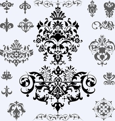 Patterned elements Patterned elements vector image