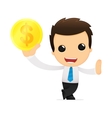 Funny cartoon office worker Funny cartoon office worker vector image