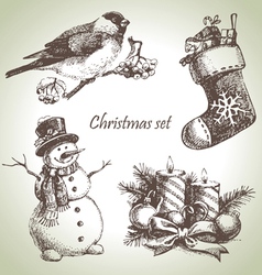 Christmas set vector image