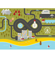 Map of resort town vector image